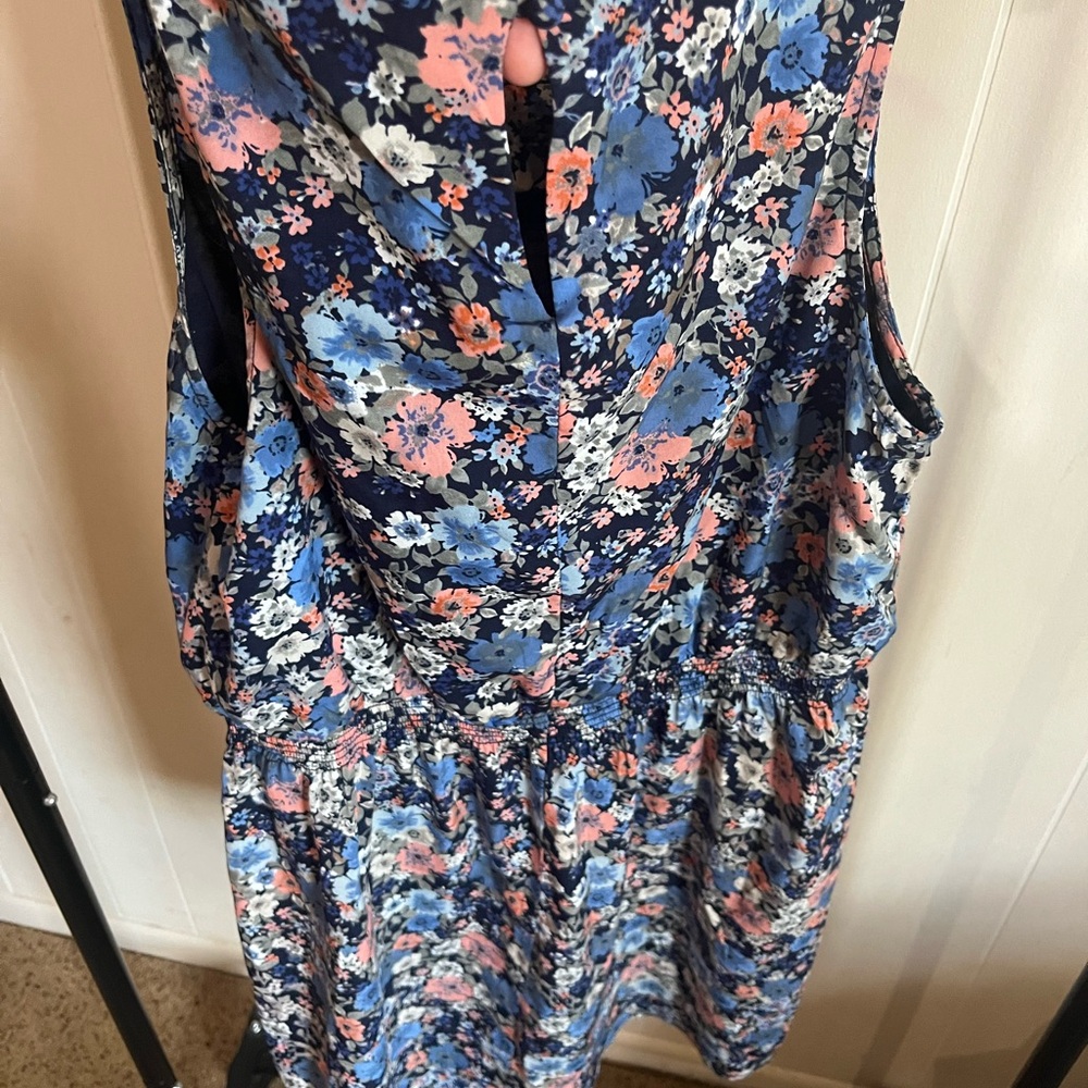 New Look Navy Floral Sundress with Pink and Blue Blossoms